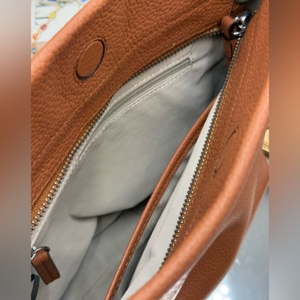 🆕 OROTON 🧿 NWOT Alice Slouch Hobo Zip Crossbody Bag, Whiskey CognacTan - Picture 11 of 13